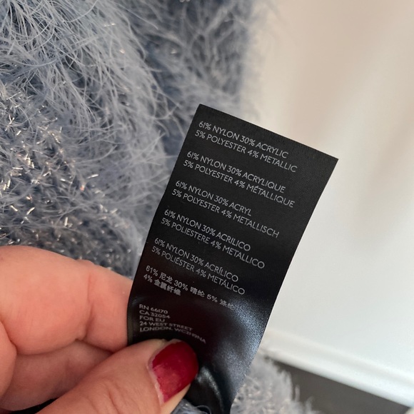 Anthropologie Powder Blue Long Cardi - Picture 6 of 7